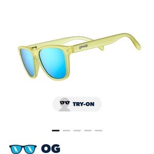 Goodr Blue and Yellow Sunglasses